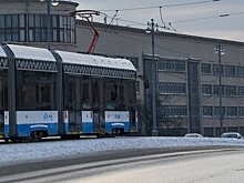 Несколько трамваев задерживаются на Чистопрудном бульваре