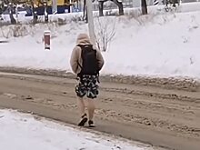 Саратовцев удивил полураздетый мужчина на морозе с рюкзаком