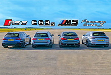 Дрэг-гонка: новая Audi RS6 против Mercedes-AMG E 63 S, BMW M5 и Panamera Turbo S