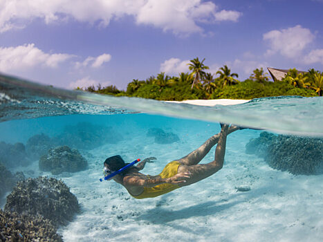Красота домашнего рифа, купание с дельфинами и другие возможности Kuredhivaru Resort & Spa Maldives