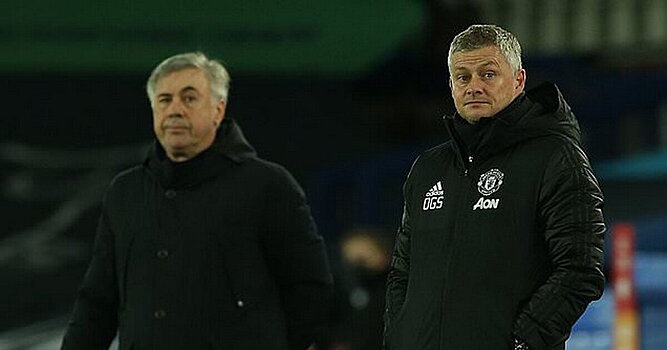 Оле-Гуннар Сульшер: «МЮ» играл с «Эвертоном», и Анчелотти зашел в мою техническую зону. Судья сказал ему: «Хотите занять место Оле?» Карло ответил: «Нет-нет-нет, слишком большое давление»