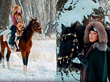 Алсу и Адель из Ay Yola снялись в клипе на лошадях посредине заснеженного леса