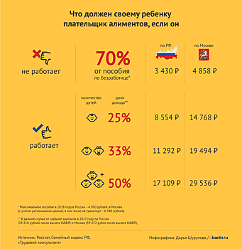 Инфографика: что взять с алиментщика?