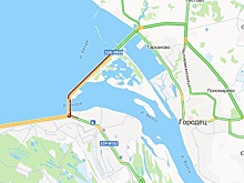 Огромная пробка образовалась на Городецкой дамбе в Нижегородской области