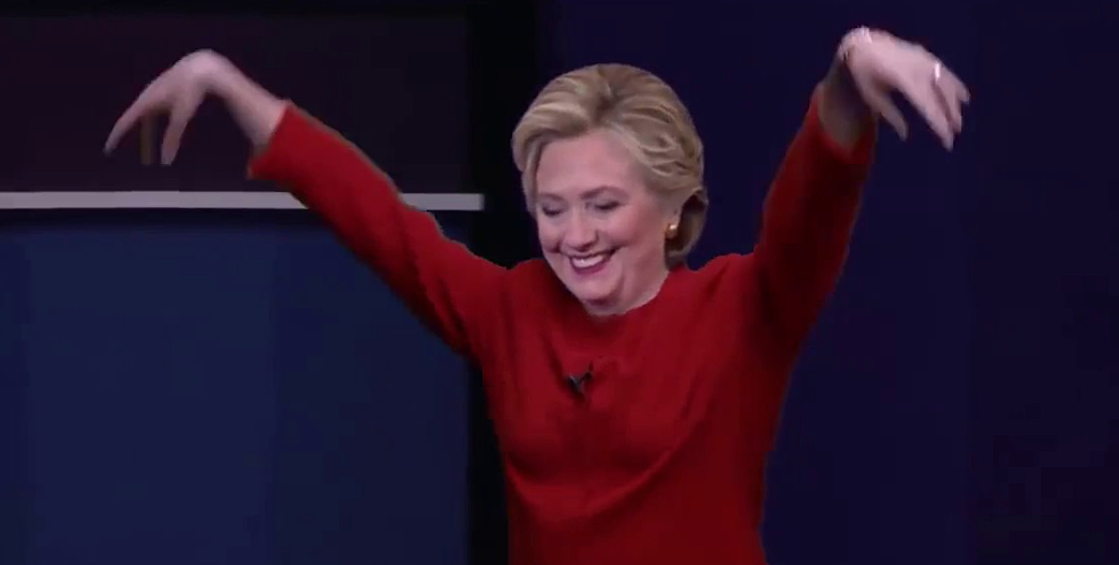 Хиллари Клинтон танцует