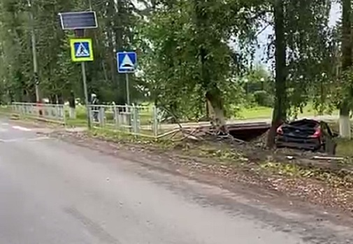 Водитель превысил скорость при обгоне и вылетел в кювет в Лыскове