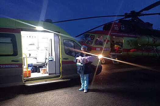 Новорожденную двойню доставили в Саратов на вертолете и реанимобиле