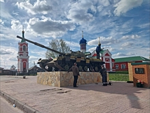 Боевой танк Т-64А из Афганистана и Чечни привезли в Черепаново под Новосибирском
