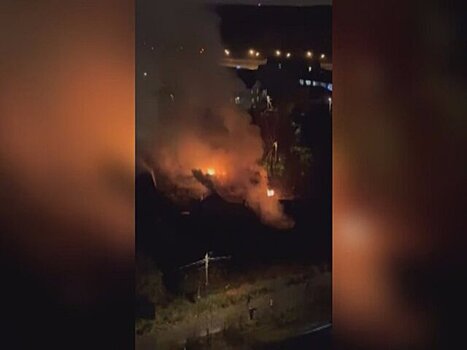 Одноэтажные здания загорелись в ТиНАО