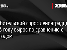 Потребительский спрос ленинградцев в 2023 году вырос по сравнению с 2022 годом