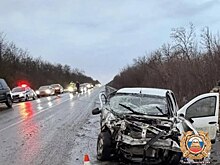 В Ростовской области в лобовом ДТП погиб водитель