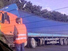 В Воронежской области на трассе «снесло» фуру с алкоголем