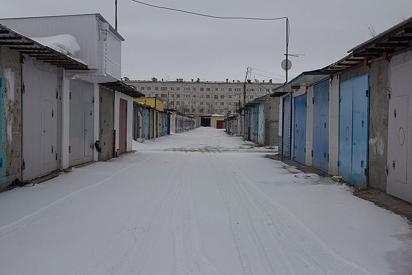 Типичный гаражный кооператив.  