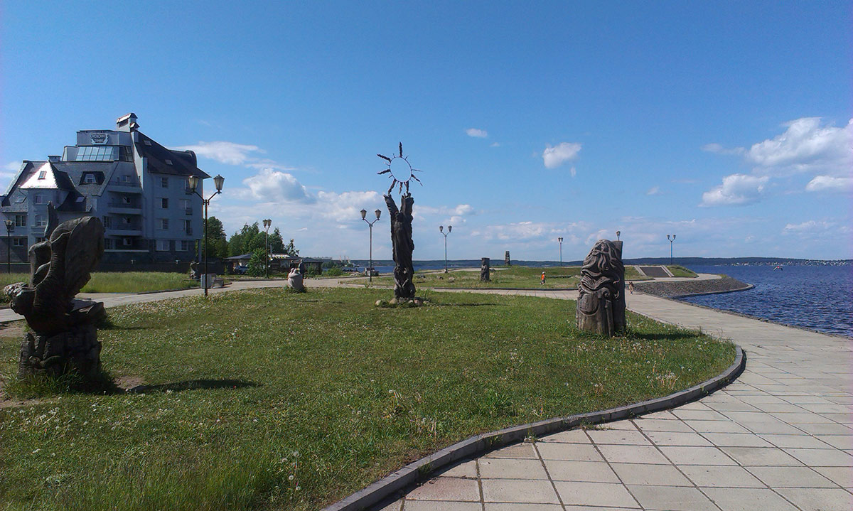Онежская набережная, Петрозаводск, Карелия, Россия, Европа