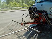 Подавитель пыли протестировали на самых грязных дорогах Новосибирска