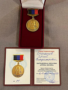 Директора свердловского училища наградили медалью в ДНР