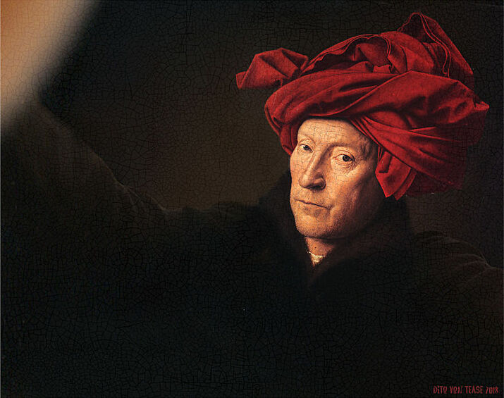 Ян Ван Эйк, «Портрет человека в красном тюрбане», 1433