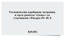 Госкомиссия одобрила заправку и пуск ракеты «Союз» со спутником «Ресурс-П» № 4