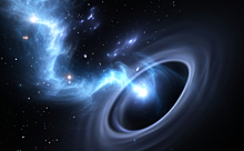 Ученые впервые увидели свет из-за черной дыры