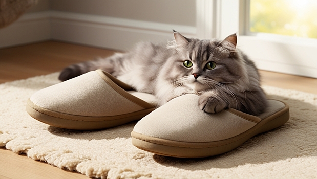 Почему кошки так любят тапочки своих хозяев