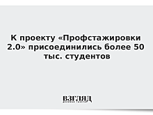 К проекту «Профстажировки 2.0» присоединились более 50 тыс. студентов