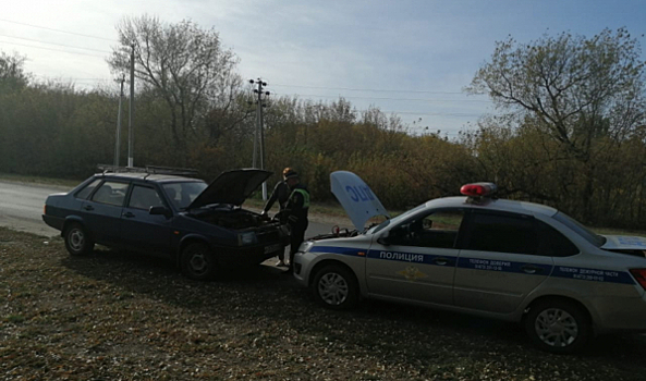 В Воронежской области сотрудники ДПС помогли автомобилистке, у которой разрядился аккумулятор в пути