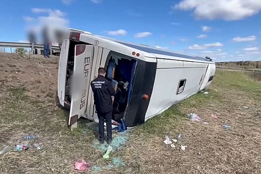 СК опубликовал видео с места аварии с автобусом во Владимирской области