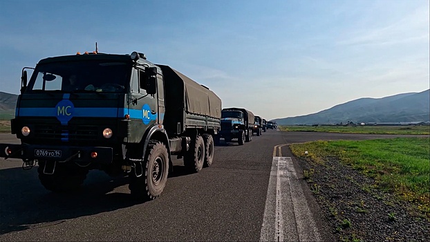 Опубликованы кадры убытия российских миротворцев из Нагорного Карабаха