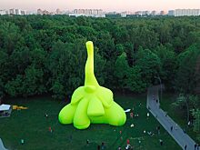 В парке «Кузьминки» поставили гигантского слона, которого затем отправят на Burning Man