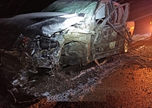 В Волгоградской области в фуру врезалась легковая машина