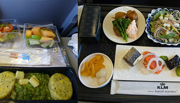 Как отличается еда пассажиров в бизнес-классе и эконом-классе в самолете