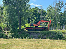 В Тамбове расчищают участки старицы реки Цны