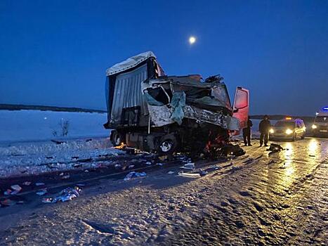 На трассе Тюмень – Омск столкнулись две фуры и легковушка