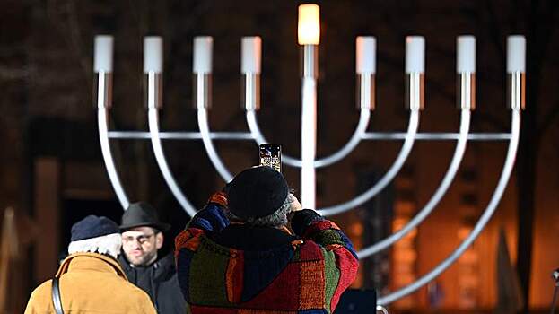 В Чернигове неизвестные повалили символ Хануки