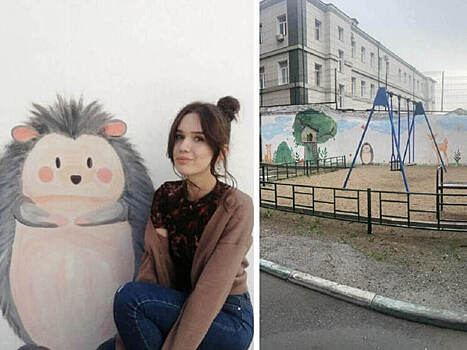 Художница из Новосибирска превратила стену дома в сказочное царство