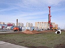 В Оренбурге продолжается строительство новой транспортной развязки на ул. Гаранькина