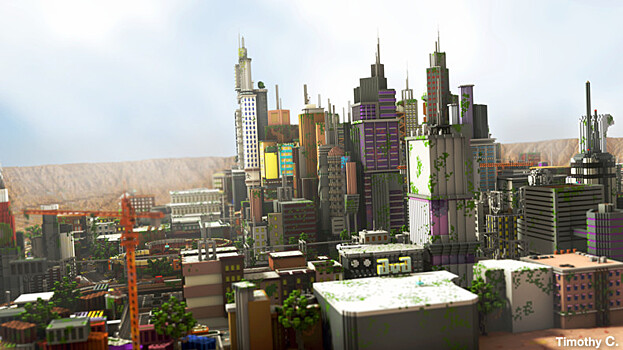Фанаты создали целый город в Minecraft