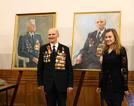 На выставке «Живая летопись войны» представлен портрет ветерана из Ново-Переделкино