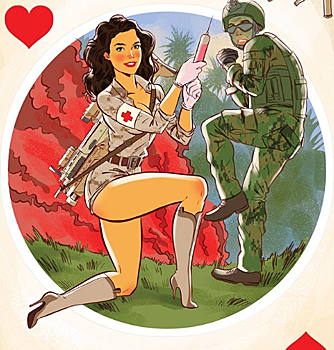 Художник из Ярославской области нарисовал игральные карты в стиле пин-ап для американских солдат