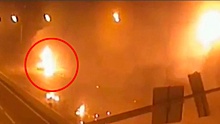 Жуткое ДТП со взрывом в Москве попало на видео