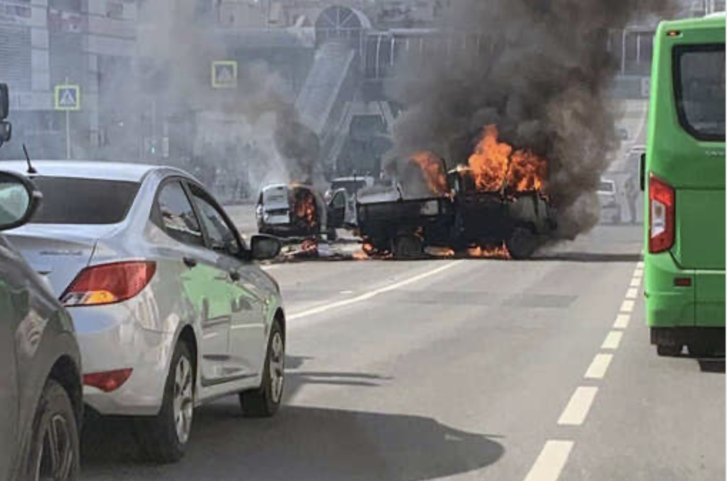 Baza: в Курске автомобиль взорвался после ДТП