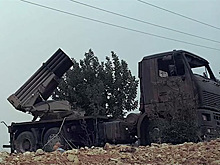 Появилось видео обстрела аэропорта Алеппо из «Града»