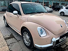 В России появился в продаже китайский электрокар в стиле Volkswagen Beetle
