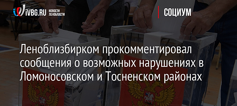 На выборах главы Ленобласти отмечается более активная явка избирателей