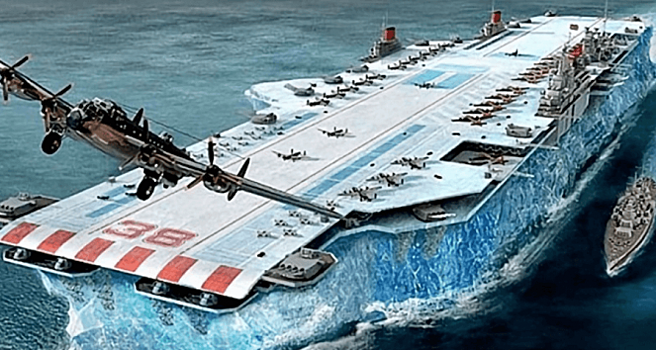 Как британцы пытались построить авианосец изо льда
