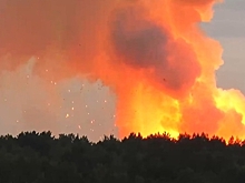 Пожар на складе боеприпасов под Красноярском потушен