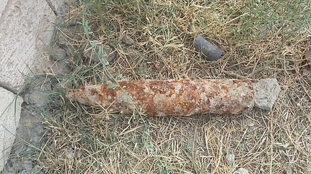 В Мингячевире найден артиллерийский снаряд