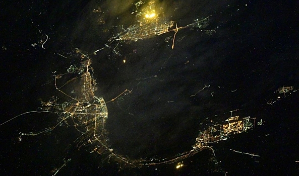 Ночной Волгоград снова сфотографировали с борта МКС
