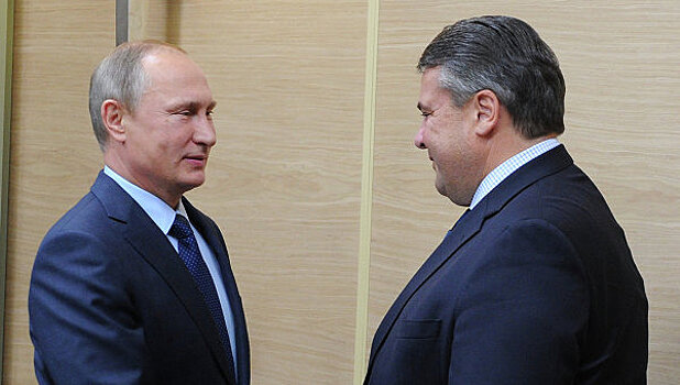 Встреча президента РФ В.Путина с вице-канцлером Германии З.Габриэлем.