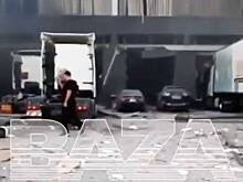Очевидцы сняли на видео первые моменты после взрыва на заправке в Дагестане